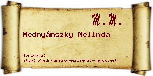Mednyánszky Melinda névjegykártya