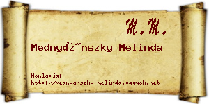 Mednyánszky Melinda névjegykártya